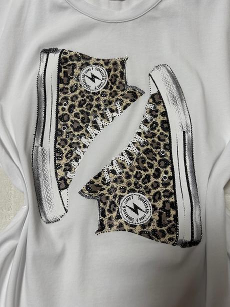 Biele tričko s aplikáciou uni, l / m