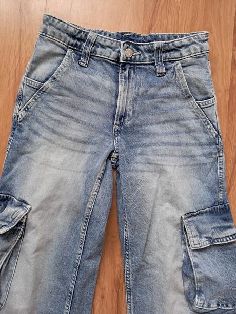 Široké baggy rifle s kapsami, h&m,146