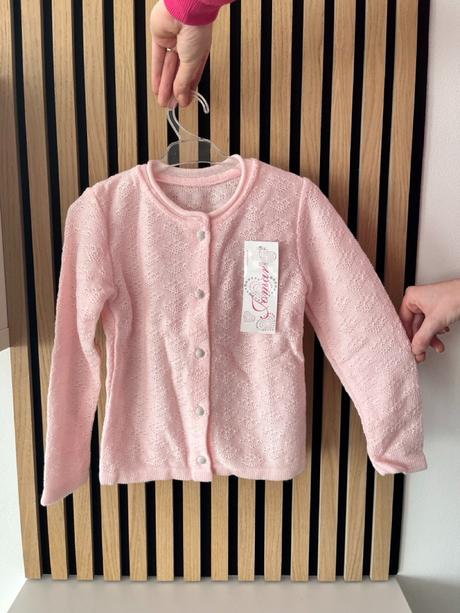 Ružový svetrík, 128 / 140
