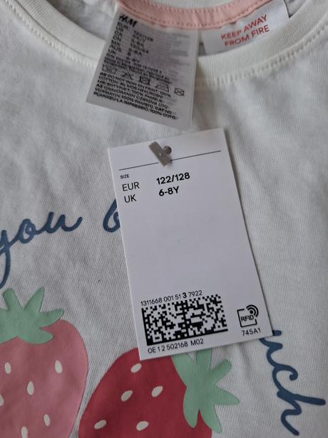 Dievčenské pyžamo, h&m,122 / 128