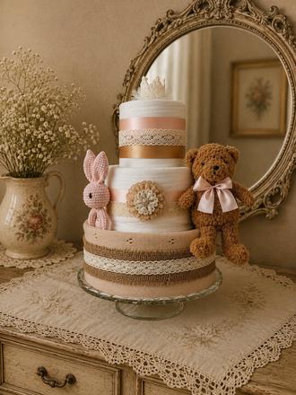 Plienková torta s medvedíkom little princess,