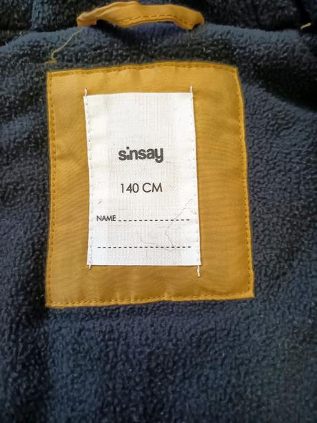 Sinsay zimná bunda, sinsay,140