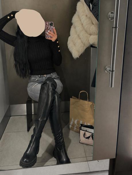 Cierny rebrovany rolak, sinsay,xs