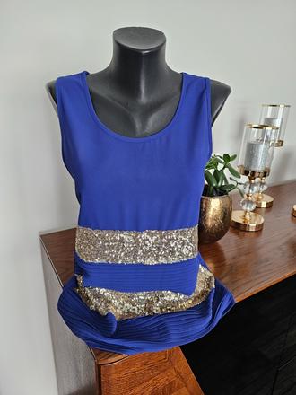 Bluzkový top s flitrami, m