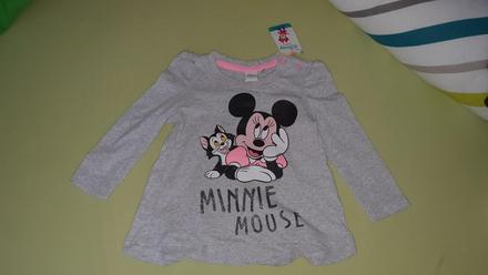 Disney minnie tričko s dlhým rukavom, disney,74