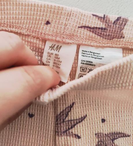 Štruktúrované legíny, h&m,80