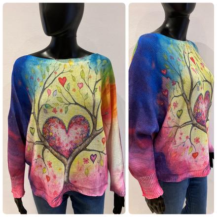 Dámske vzorované svetrové tričko (l), l