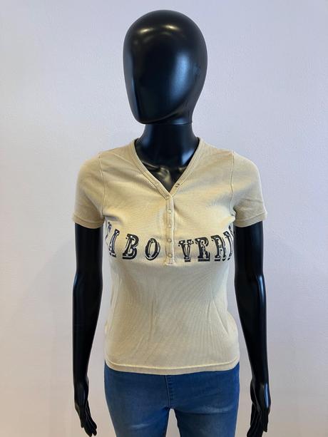 Dámske vrúbkované tričko s nápisom (m), m