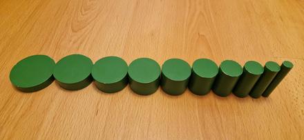 Montessori farebné valčeky bez úchytov, 