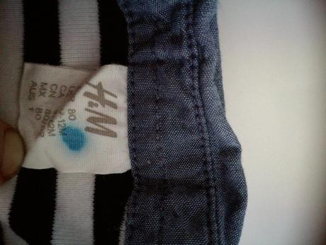 Body bielo-modre, h&m,80