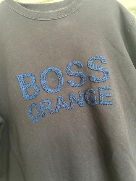 Modrá mikina boss orange, hugo boss,s