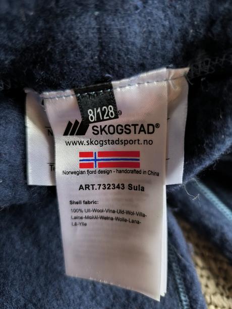 Vlnené nohavice z merino flisu, skogstad,128