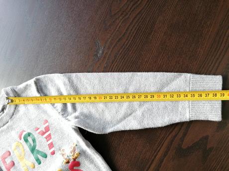 Šedý vianočný svetrik, h&m,98