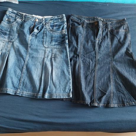 Dámske riflove sukne, l