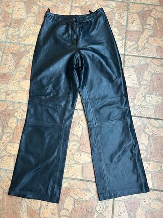 Nohavice pravá koža, s