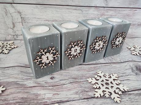 Drevený adventný svietnik,