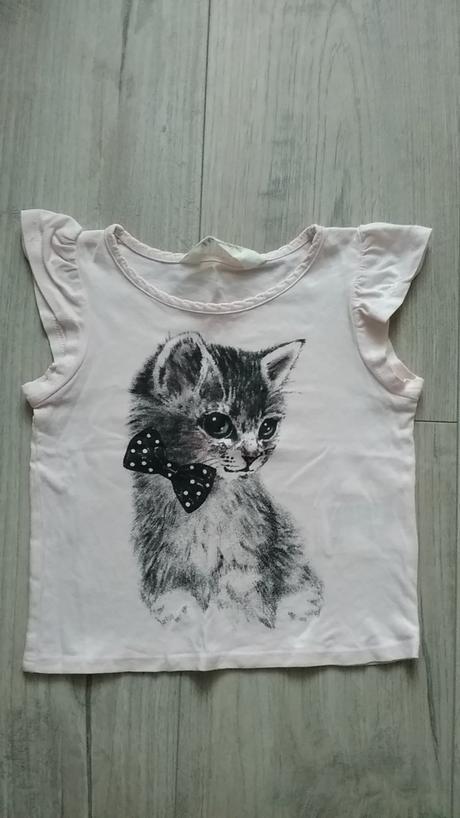 Mačičkové tričko, h&m,92