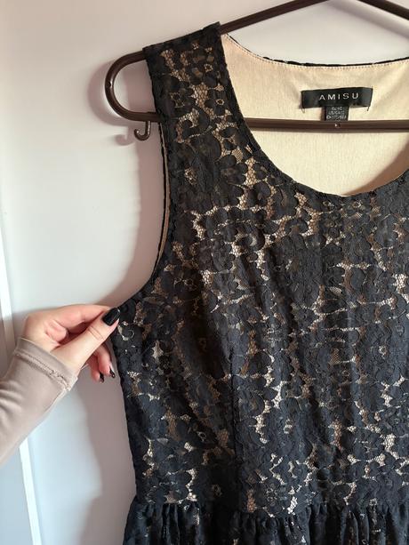 Amisu cipkovane čierne šaty, amisu,40