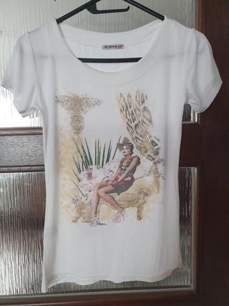 Biele zdobené tričko, m