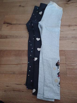 Zateplené legíny 3 ks, h&m,140