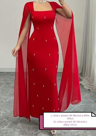 Krasne spolocenske saty s perlickami, xl