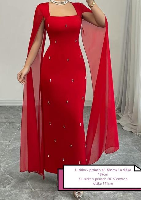 Krasne spolocenske saty s perlickami, xl