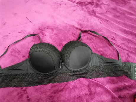 Čipkovana čierna push - up, 75b