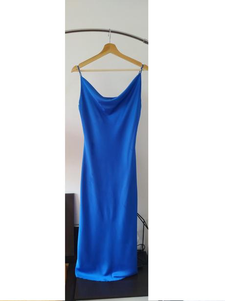 Maxi saténové šaty, s