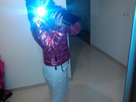 Zimná bunda s lesklým efektom, s