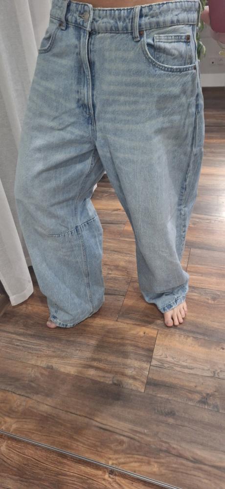 Rifle zara baggy barrel jeans 40/42, zara,40