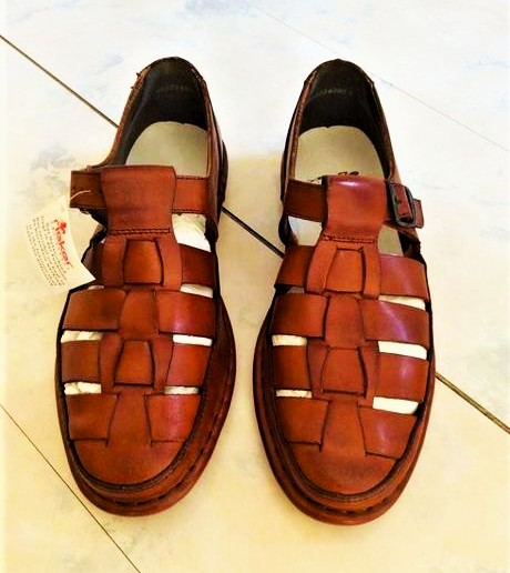 Celokožené retro sandále rieker, rieker,42