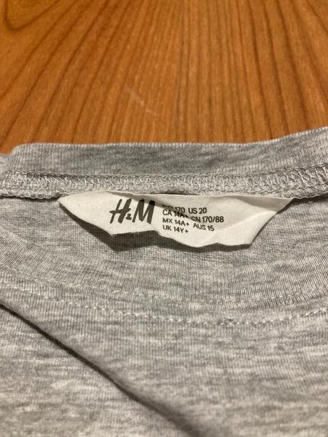 Sivé tričko h&m s dlhým rukávom, h&m,170