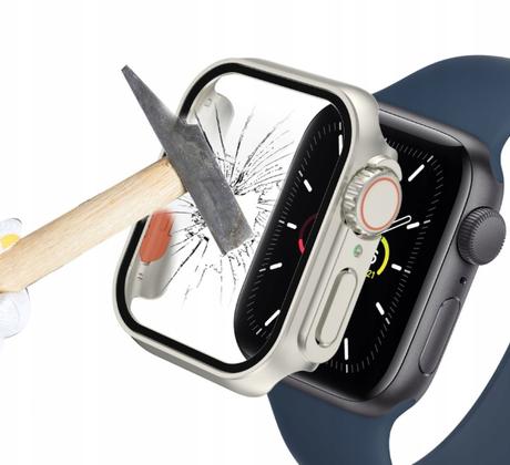 2v1 puzdro + tvrdené sklo pre apple watch 4/5/6/se,