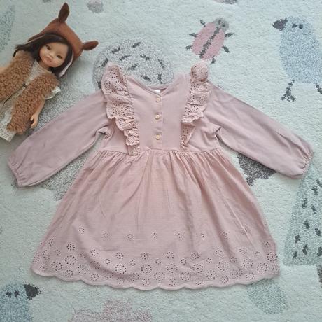 Šaty s volánmi a madeirou, h&m,92