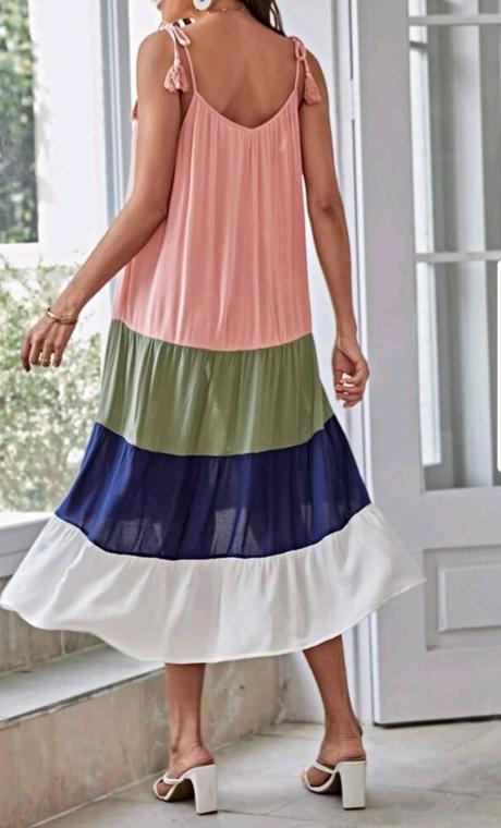 Šaty ba ramienka farebné poštovné zdarma, l / m / s / xl / xs