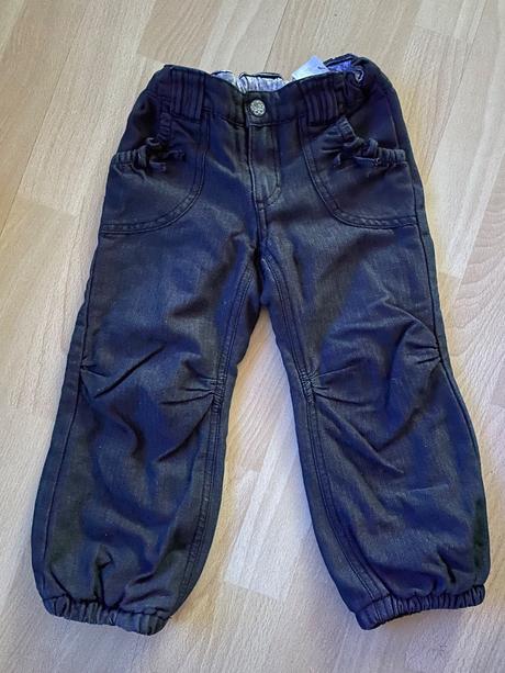 Cierne zateplene nohavice, h&m,104