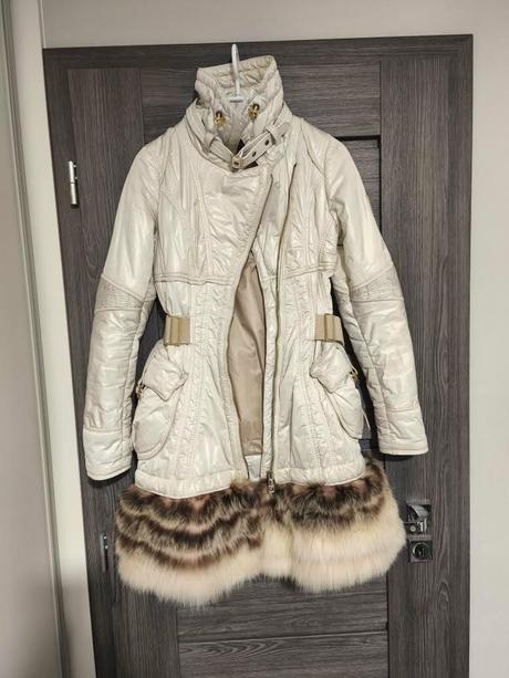 Luxusna bunda flo&clo s pravou kozusinkou, xs