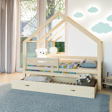 Detská posteľ domček,masív,rôzne veľkosti, šírka (cm): 90,dĺžka (cm): 200