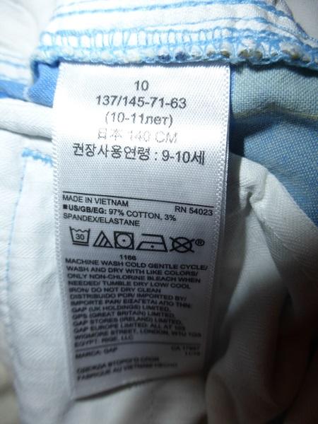 Kraťase gap, gap,140