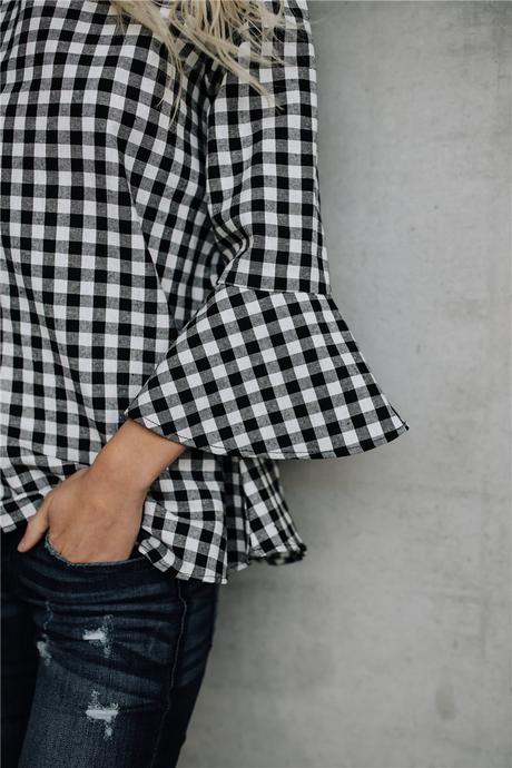 Bluzka black/white, l