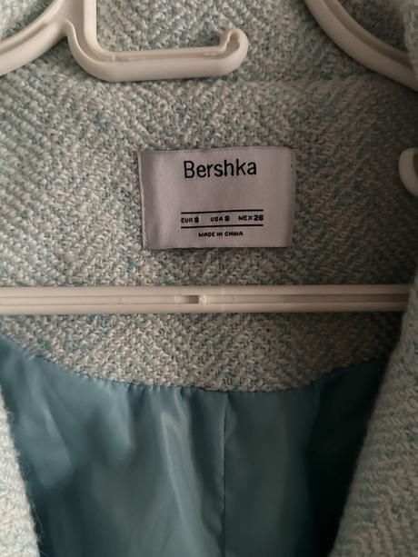 Prechodný kabátik mentolovej farby, bershka,s