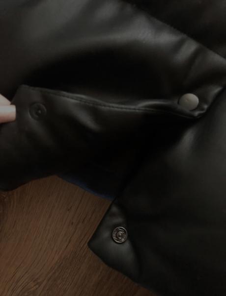 Kožená dlhá zimná bunda, vero moda,l