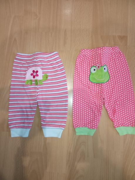 2 x bavlnené nohavice 3-6 mes., carter's,62