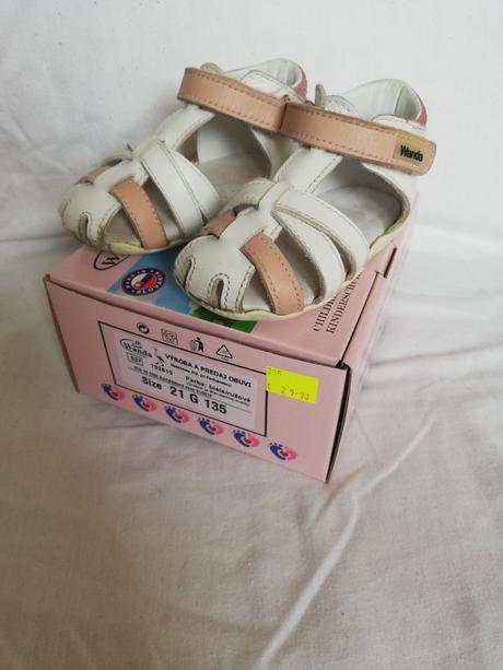 Kožené sandálky wanda, wanda,21