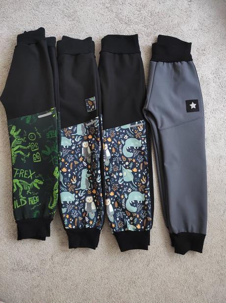 Softshellove nohavice handmade, 98 / 104 / 110 / 116 / 122