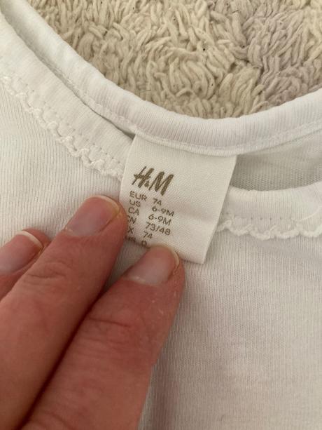 Biele tričko ham, h&m,74