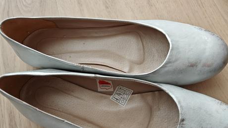 Kozene strieborne baleriny, 40