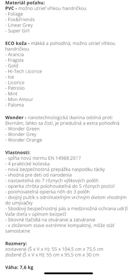 Stolička, peg-pérego