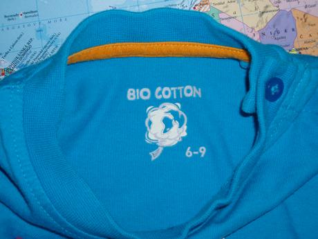 Modré tričko - bio cotton, f&f,74