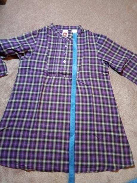 Károvaná košeľa - tunika, 152